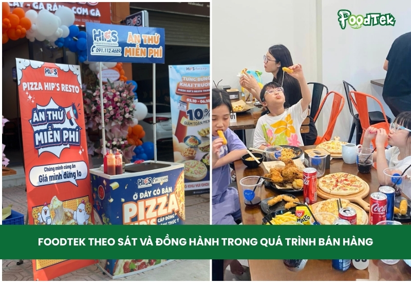foodtek theo sát và đồng hành trong quá trình bán hàng