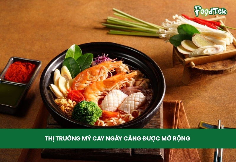 thị trường mỳ cay ngày càng được mở rộng