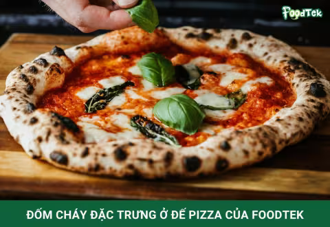 Những đốm cháy đặc trưng trên viền đế pizza của FoodTek